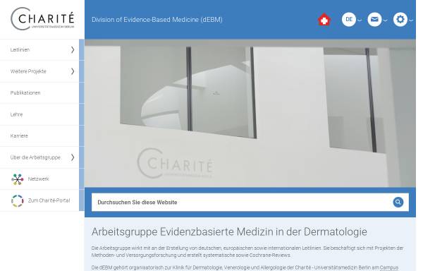 Vorschau von www.debm.de, Division of Evidence Based Medicine (dEBM)
