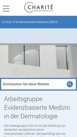 Vorschau der mobilen Webseite www.debm.de, Division of Evidence Based Medicine (dEBM)
