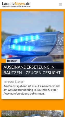 Vorschau der mobilen Webseite lausitznews.de, Lausitz News