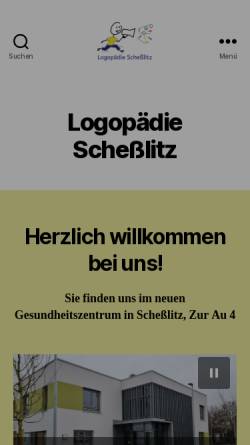 Vorschau der mobilen Webseite www.logopaedie-schesslitz.de, Praxis für Logopädie Martin
