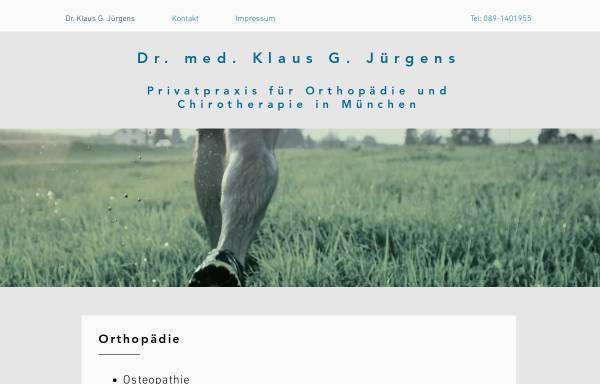 Vorschau von www.orthopaediemuenchen.de, Dr. Klaus G. Jürgens