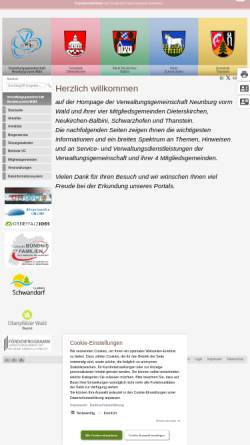 Vorschau der mobilen Webseite www.vg-neunburg.de, Gemeinde Thanstein