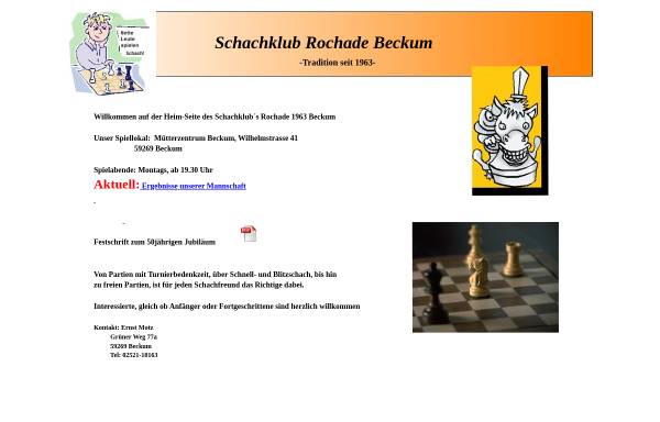 Vorschau von rochade-beckum.magix.net, Schachklub Rochade Beckum