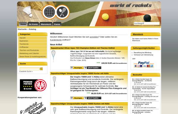 Vorschau von www.world-of-rackets.de, World-of-rackets, Norbert Renkel