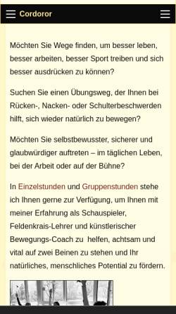 Vorschau der mobilen Webseite cordoror.de, Cordoror – David Jeker