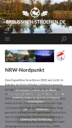Vorschau der mobilen Webseite preussisch-stroehen.de, NRW Nordpunkt