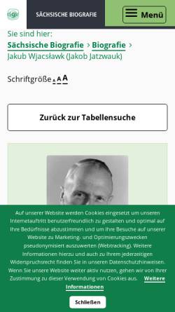 Vorschau der mobilen Webseite saebi.isgv.de, Jatzwauk, Jakob (1885-1951)