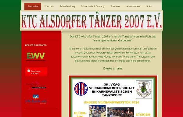 Vorschau von ktc-alsdorfer-taenzer-2007.de, KTC Alsdorfer Tänzer 2007 e.V.