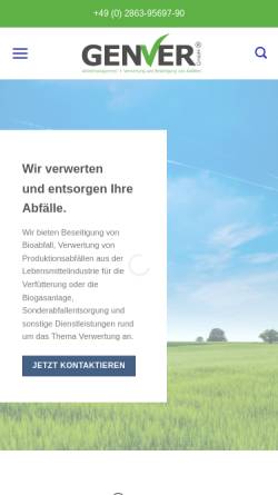 Vorschau der mobilen Webseite www.genver.de, GENVER Entsorgungskonsulting GmbH