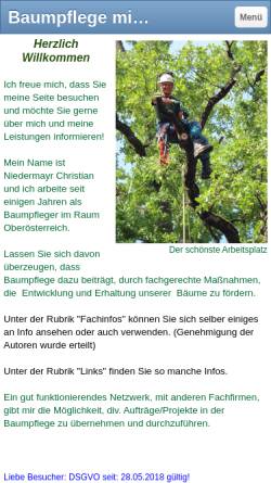 Vorschau der mobilen Webseite attersee-baumpflege.jimdo.com, Attersee Baumpflege Christian Niedermayr