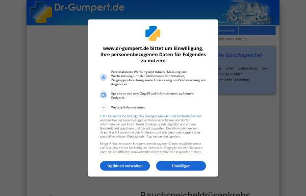 Dr. Gumpert GmbH Bauchspeicheldrüsenkrebs