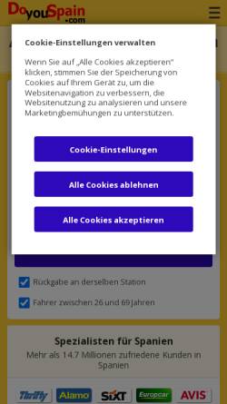 Vorschau der mobilen Webseite www.doyouspain.de, DoYouSpain.de