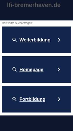Vorschau der mobilen Webseite www.lfi-bremerhaven.de, Lehrerfortbildungsinstitut Bremerhaven