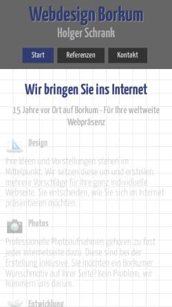 Vorschau der mobilen Webseite www.holgerschrank.de, Holger Schrank IT, Service & Meer