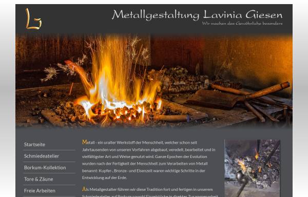 Vorschau von www.giesen-metall.de, Metallgestaltung Lavinia Giesen
