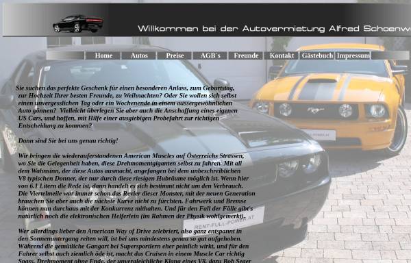 Vorschau von www.rent-full-power.at, Autovermietung Alfred Schönwetter