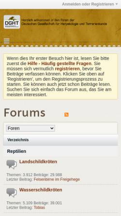 Vorschau der mobilen Webseite www.dghtserver.de, DGHT-Foren