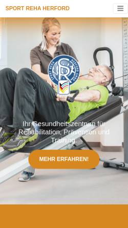 Vorschau der mobilen Webseite www.sportrehaherford.de, Sport Reha Herford GmbH