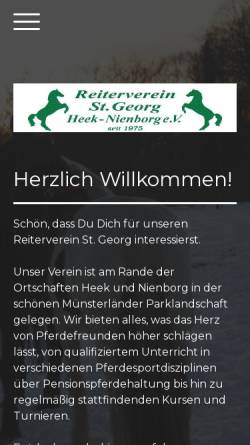 Vorschau der mobilen Webseite reitverein-heek-nienborg.jimdo.com, Reiterverein St. Georg Heek-Nienborg e.V.