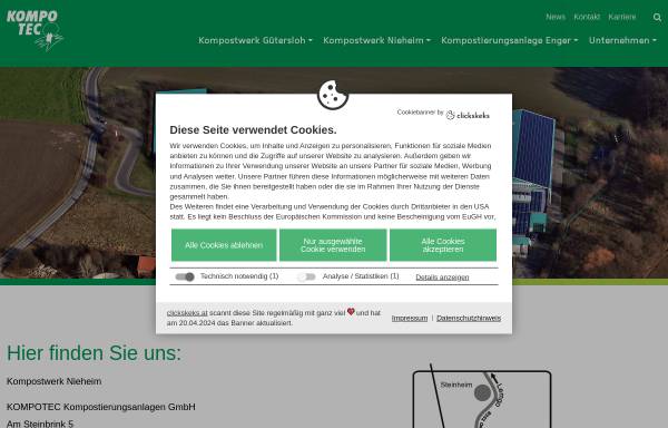 Vorschau von www.kompotec.de, KOMPOTEC Kompostierungsanlagen GmbH