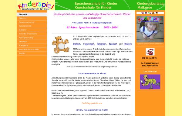 Vorschau von www.kinderspiel-pb.de, Kinderspiel Paderborn