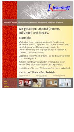 Vorschau der mobilen Webseite www.kleberhoff-malerei.de, Kleberhoff Malereifachbetrieb