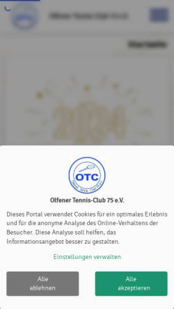 Vorschau der mobilen Webseite www.otc-olfen.de, Olfener-Tennis-Club 75