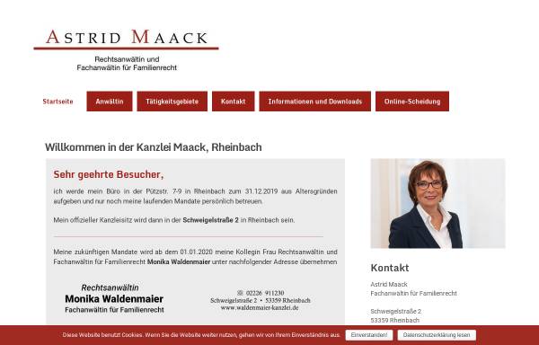 Vorschau von www.kanzlei-maack-rheinbach.de, Astrid Maack
