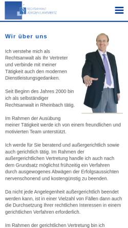 Vorschau der mobilen Webseite www.ra-lammertz.de, Jürgen Lammertz