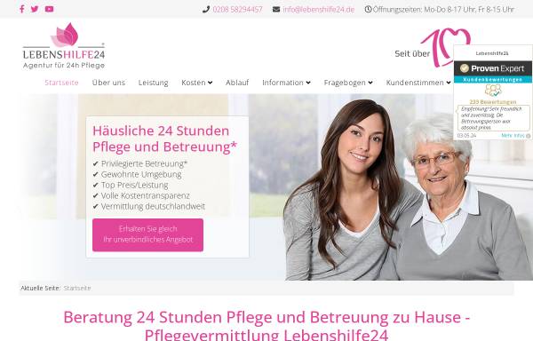 Vorschau von lebenshilfe24.de, Lebenshilfe24, Agenturinhaberin Ewelina Wollny