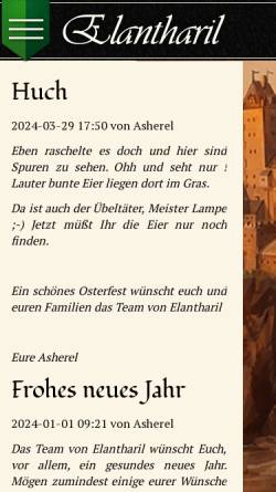 Vorschau der mobilen Webseite uo-elantharil.de, Ultima Online Freeshard Elantharil
