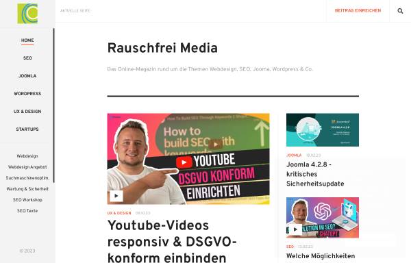 Vorschau von www.rauschfrei-media.at, Rauschfrei Media, DI (FH) Josef Korntheuer
