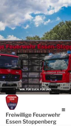 Vorschau der mobilen Webseite ff-stoppenberg.de, Freiwillige Feuerwehr Essen-Stoppenberg