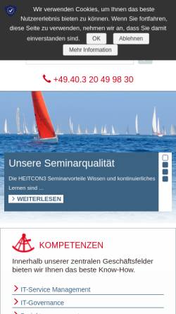 Vorschau der mobilen Webseite www.heitcon3.de, HEITCON3 GmbH & Co. KG