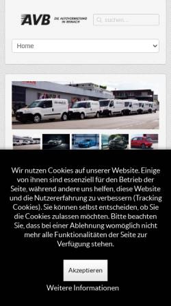 Vorschau der mobilen Webseite www.avb-reinach.ch, AVB - Autovermietung Basel AG