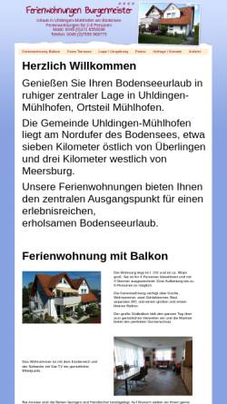 Vorschau der mobilen Webseite fewo-burgenmeister.de, Ferienwohnung Burgenmeister