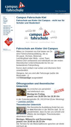 Vorschau der mobilen Webseite www.campusfahrschule.de, Campus Fahrschule Kiel