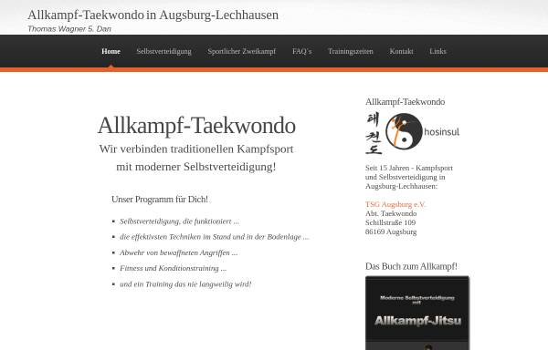 Vorschau von www.hosinsul.de, Hosinsul - Taekwondo und Allkampf Augsburg-Lechhausen