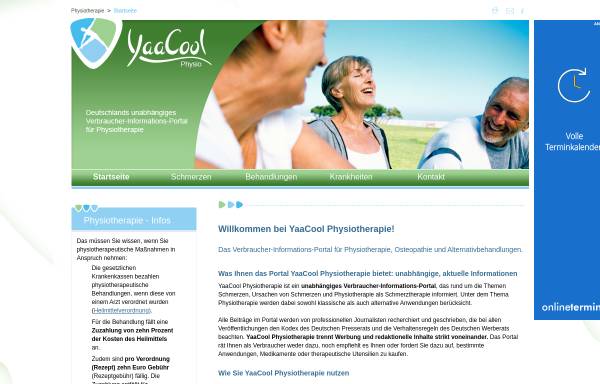 Vorschau von www.yaacool-physiotherapie.de, Yacool Physio