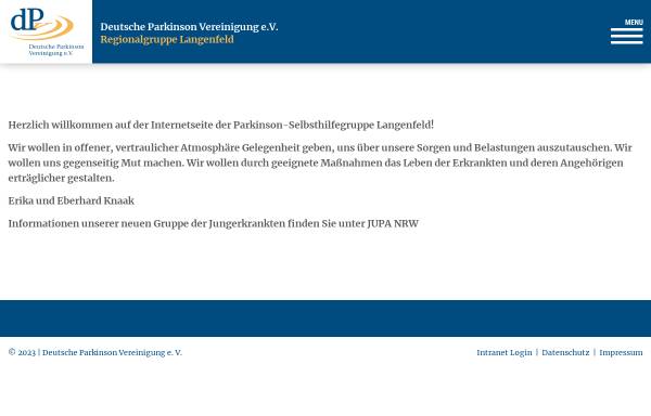 Vorschau von www.parkinson-langenfeld.de, Deutsche Parkinson Vereinigung e.V. - Regionalgruppe Langenfeld
