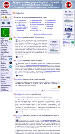 Vorschau der mobilen Webseite www.fluglaerm-kl.de, Bürgerinitiative gegen Fluglärm, Bodenlärm und Umweltverschmutzung e.V.