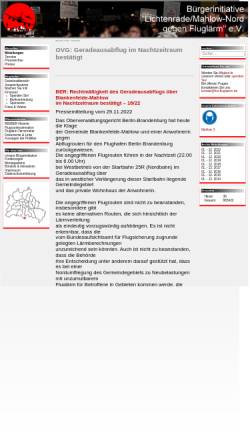 Vorschau der mobilen Webseite www.lichtenrade-gegen-fluglaerm.de, Lichtenrade gegen Fluglärm