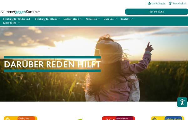 Vorschau von www.nummergegenkummer.de, Das Elterntelefon