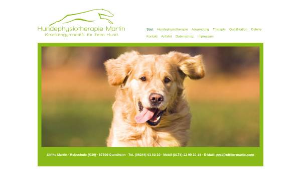 Vorschau von www.ulrike-martin.com, Hundephysiotherapie Martin