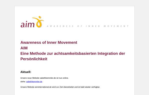 Vorschau von www.aiminternational.de, AIM - Awareness of Inner Movement