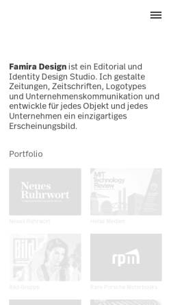 Vorschau der mobilen Webseite www.famiradesign.de, Famira Design