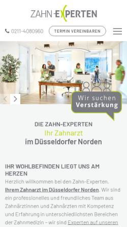 Vorschau der mobilen Webseite www.zahn-experten.de, Büttner, Dr. Ralph und Loehr, Dr. Christian