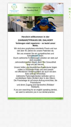 Vorschau der mobilen Webseite www.dr-dalhoff.de, Dalhoff, Dr. Jörg