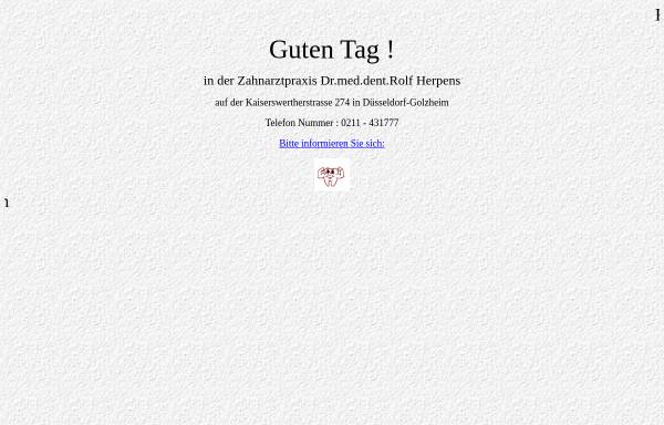Vorschau von www.dr-herpens.de, Herpens, Dr. Rolf