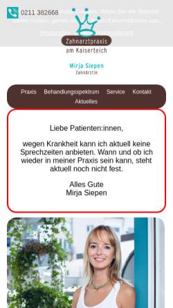 Vorschau der mobilen Webseite www.dr-siepen.de, Siepen, Dr. Bernd